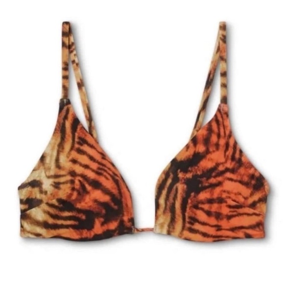 Shade & Shore Tiger Print Bikini Top Size 34C NEW - Picture 4 of 4
